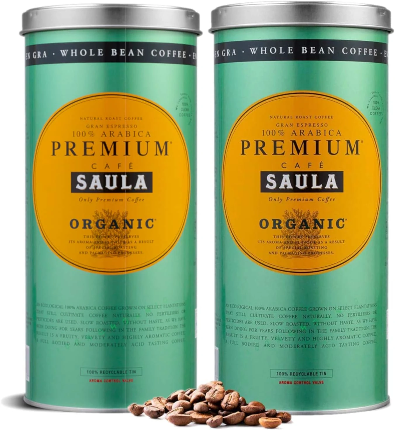 Café Saula Grano Premium Ecológico 100% Arábica